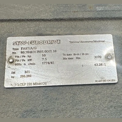 USED SEW-EURODRIVE FA97/A/G