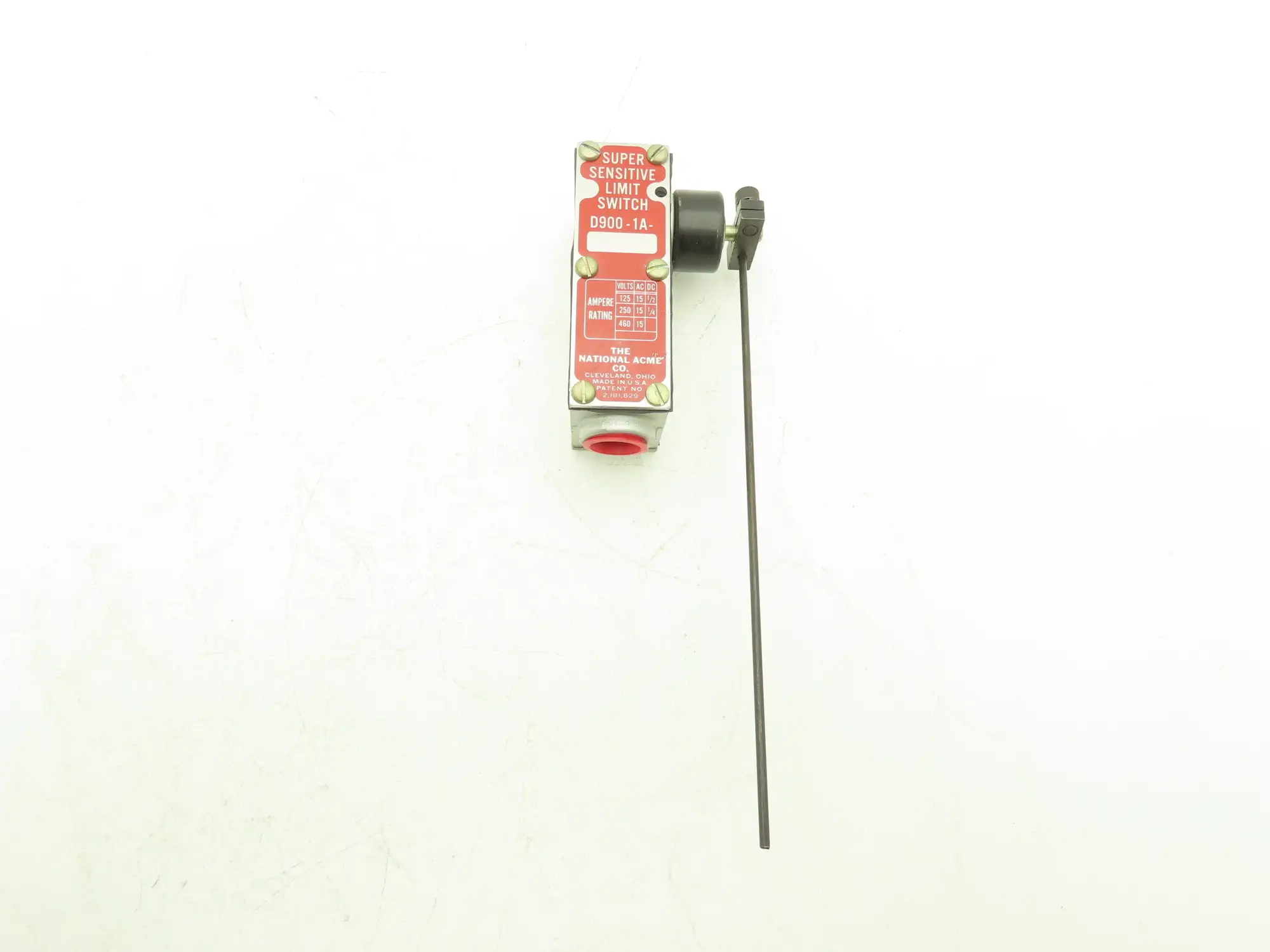 National Acme Co D900-1A Limit Switch Super Sensitive 125/250/460VAC