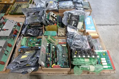 4 PALLETS OF ASSORTED PCB CIRCUIT BOARDS AND MODULES