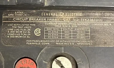 Used GE TFK236F000 Miscellaneous Equipment (Electrical & Power) Ohio US | Surplus Asset Holdings #1242350