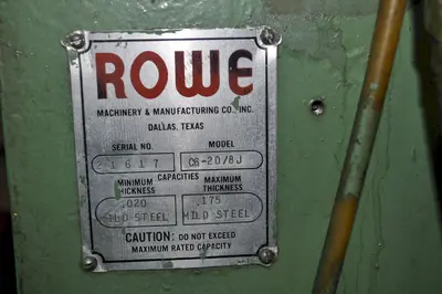 USED ROWE C6-20/8J