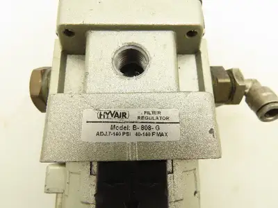 Hyvair B-808-G Pneumatic Air Filter Regulator 140 PSI Max 1/2" NPT