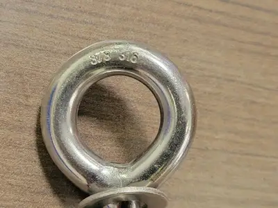 3/8" 316 Stainless Steel Eye Bolt w/ Washer & Nut (Bag of 10)