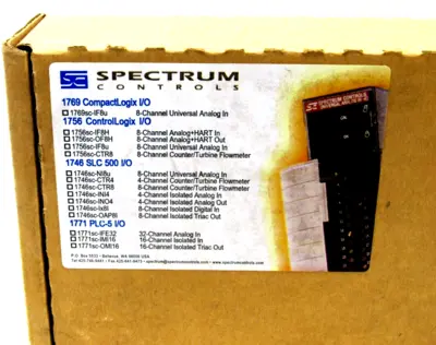 NEW FACTORY SEALED SPECTRUM CONTROLS 1746SC-IA8I INPUT MODULE 1746SCIA8I
