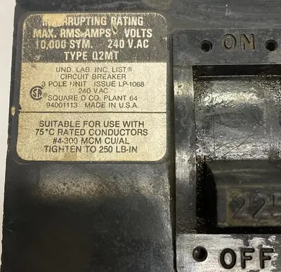 Used SQUARE D Q2MT Miscellaneous Equipment (Electrical & Power) | Surplus Asset Holdings #1188866