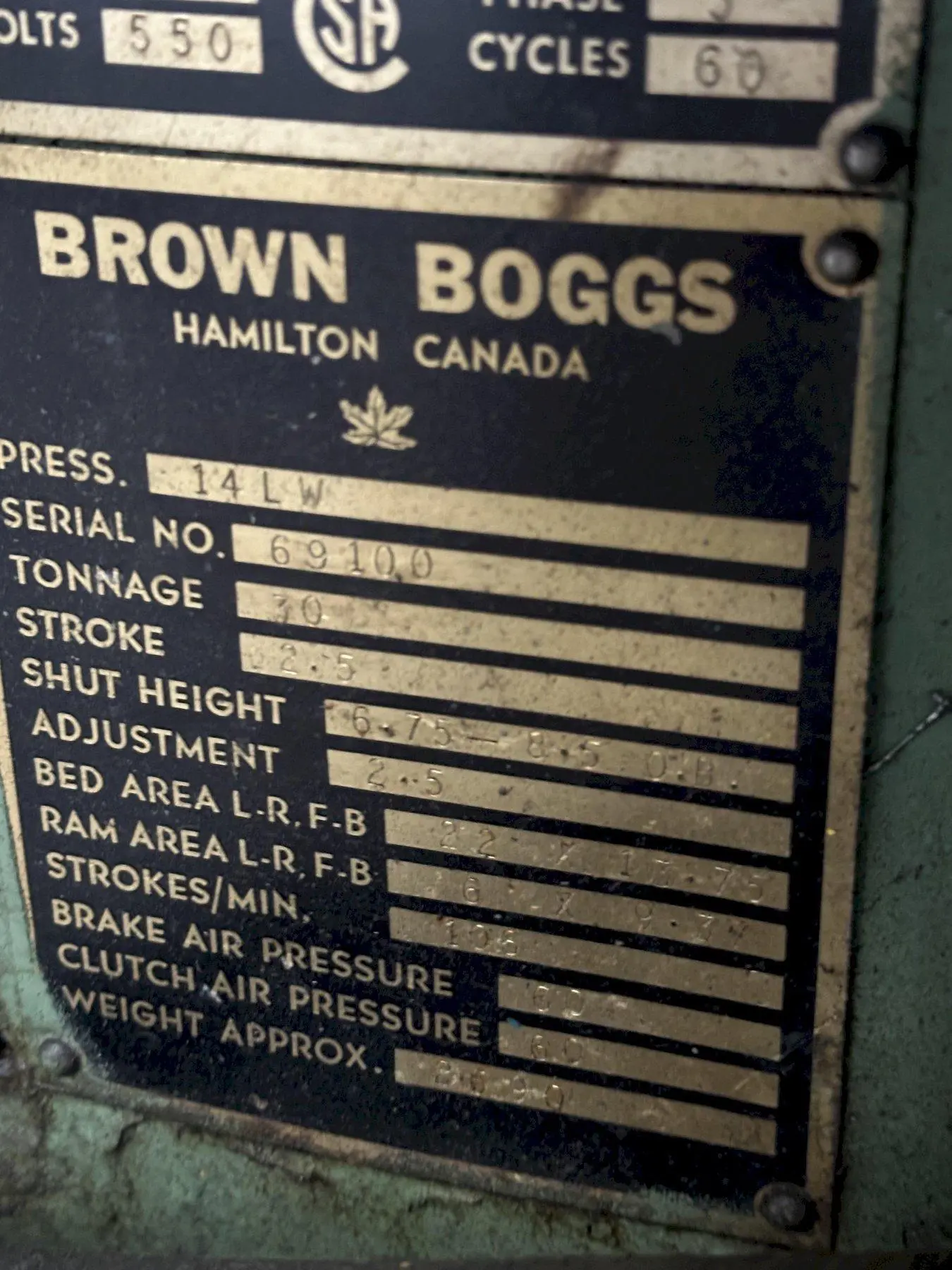 USED BROWN & BOGGS 14LW