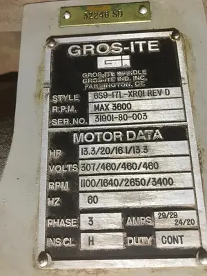 USED GROS-ITE 6S9-17L-XR01