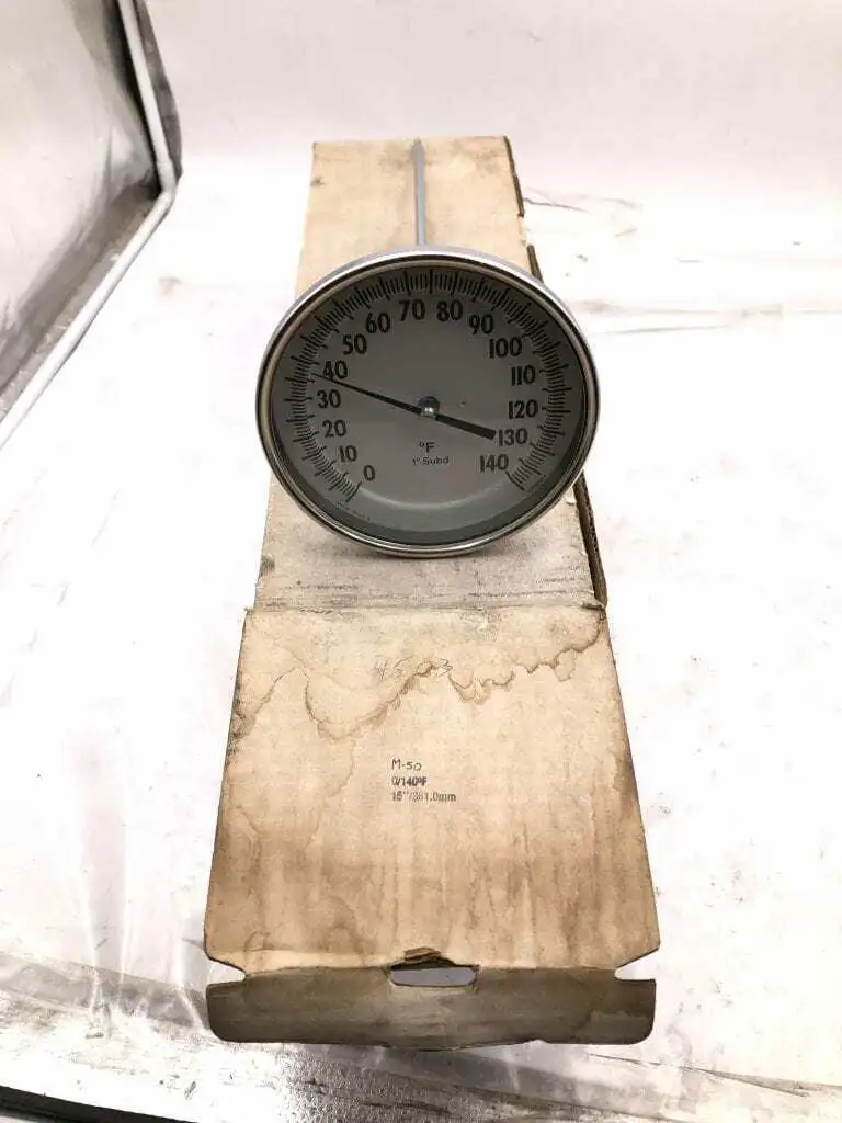 M-50 15″ Industrial Dial Thermometer 0-140°F -NIB