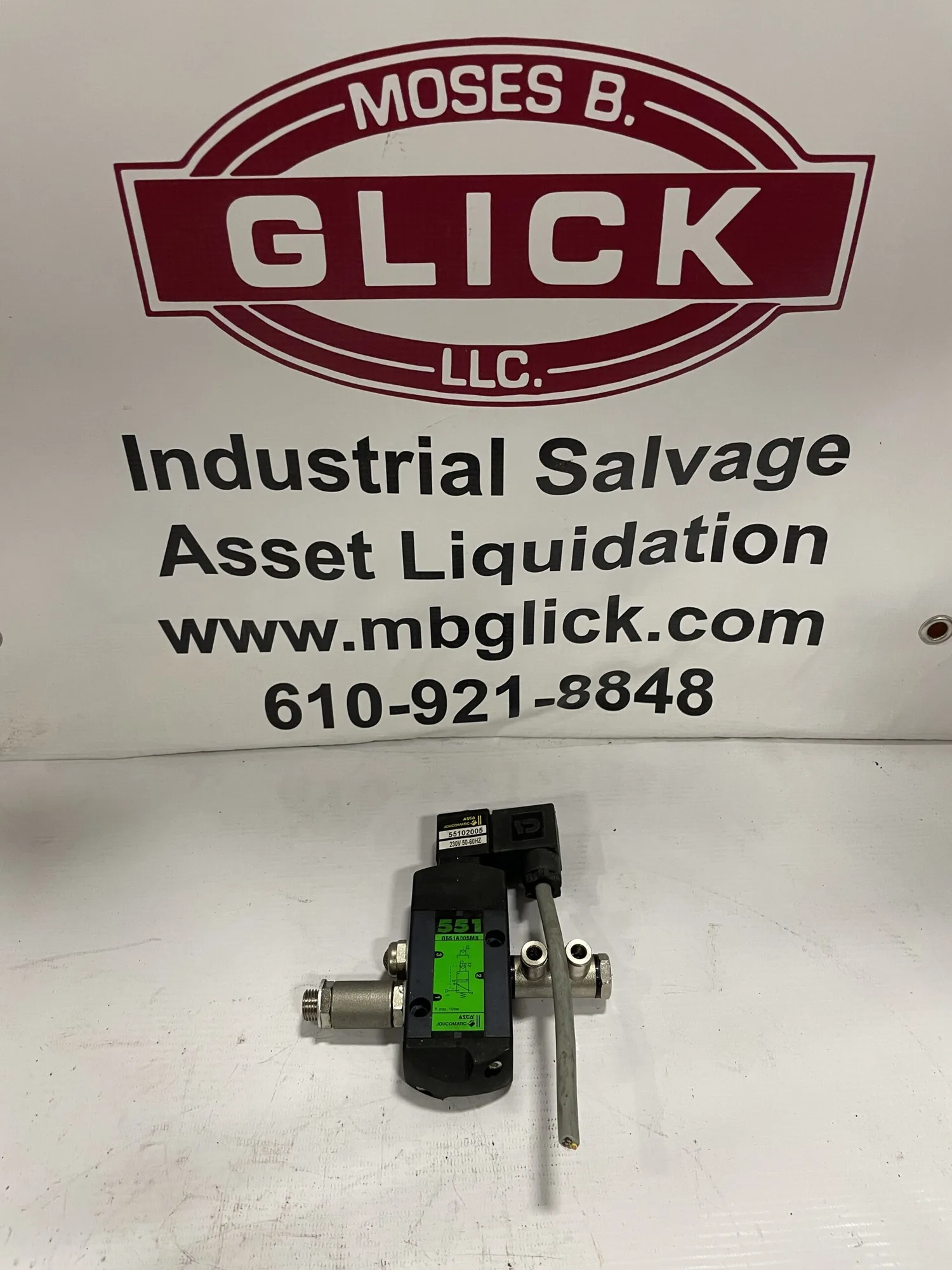 ASCO G551A005MS 1/4” 3-Way Solenoid Valve 230V 145psi