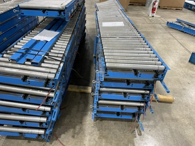 Accuglide/Buschman 2002/2001 Roller Conveyer set, Width: 22", Le