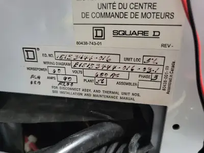 USED SQUARE D MODEL 6