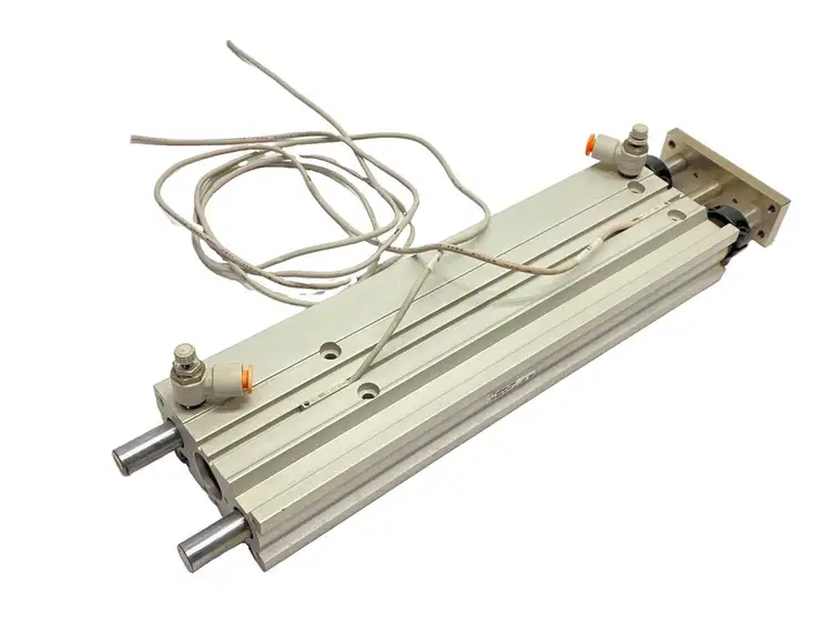Used SMC Pneumatic Compact Guide Cylinder 20mm Bore 250mm Stroke Pneumatic Cylinders Michigan US | Maverick Industrial Sales #1507201