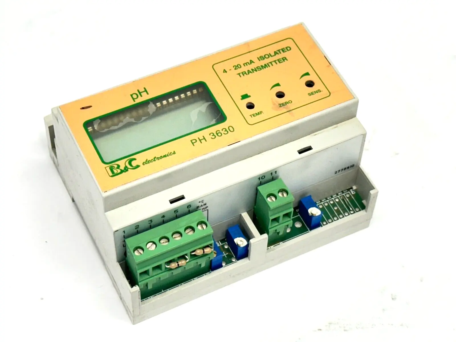 PH3630, 2778910 | B&C Electronics PH3630 2-Wire DIN Rail pH Transmitter 2778910 - For parts or not working