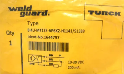 NEW TURCK BI4U-MT12E-AP6X2-H1141/S1589 SENSOR 1644797 BI4UMT12EAP6X2H1141S15