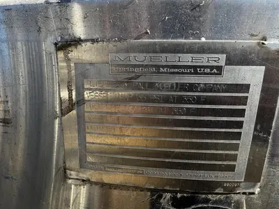 Tank, 264 Gallon (1,000 Liter), Mueller, Jacketed, Stainless, 35 PSI / Full Vacuum, #5991457
