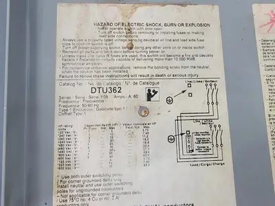 USED SQUARE D DTU362