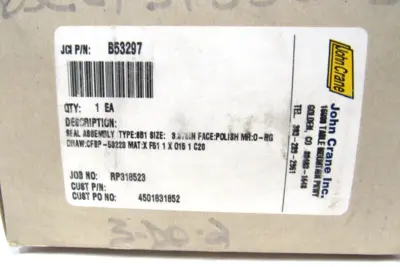 NEW JOHN CRANE B53297 SEAL ASSY. TYPE 8B1 SIZE 3.375 4501831852