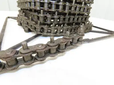 Peer 50R X100FT SP D-1 E2PIN Roller Chain #50 Riveted 25' Reel D-1 Attachment