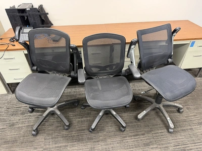 Lot including (1) 60" width x 29" height x 30" depth steel framed desk with 2 drawers (1 is a file d...