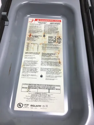 Square D HU362A Heavy Duty Safety Switch 60A