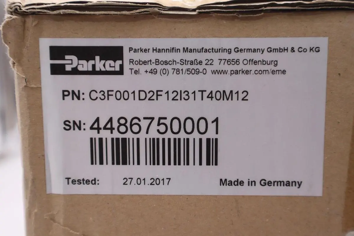 PARKER HANNIFIN C3F001D2F12-I31-T40-M12 / C3F001D2F12I31T40M12 TESTED STOCK 2424