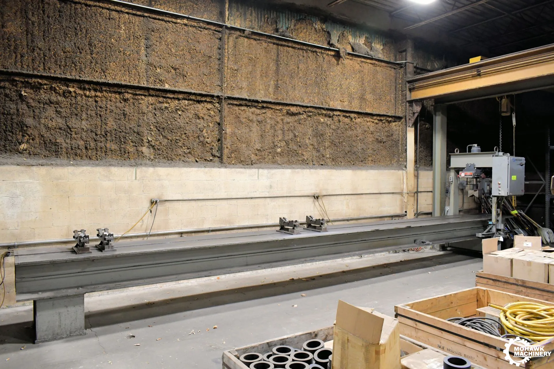 75 TON DAKE "5-075" ELEC-DRAULIC H -FRAME TRAVELING COLUMN HYDRAULIC STRAIGHTENING PRESS