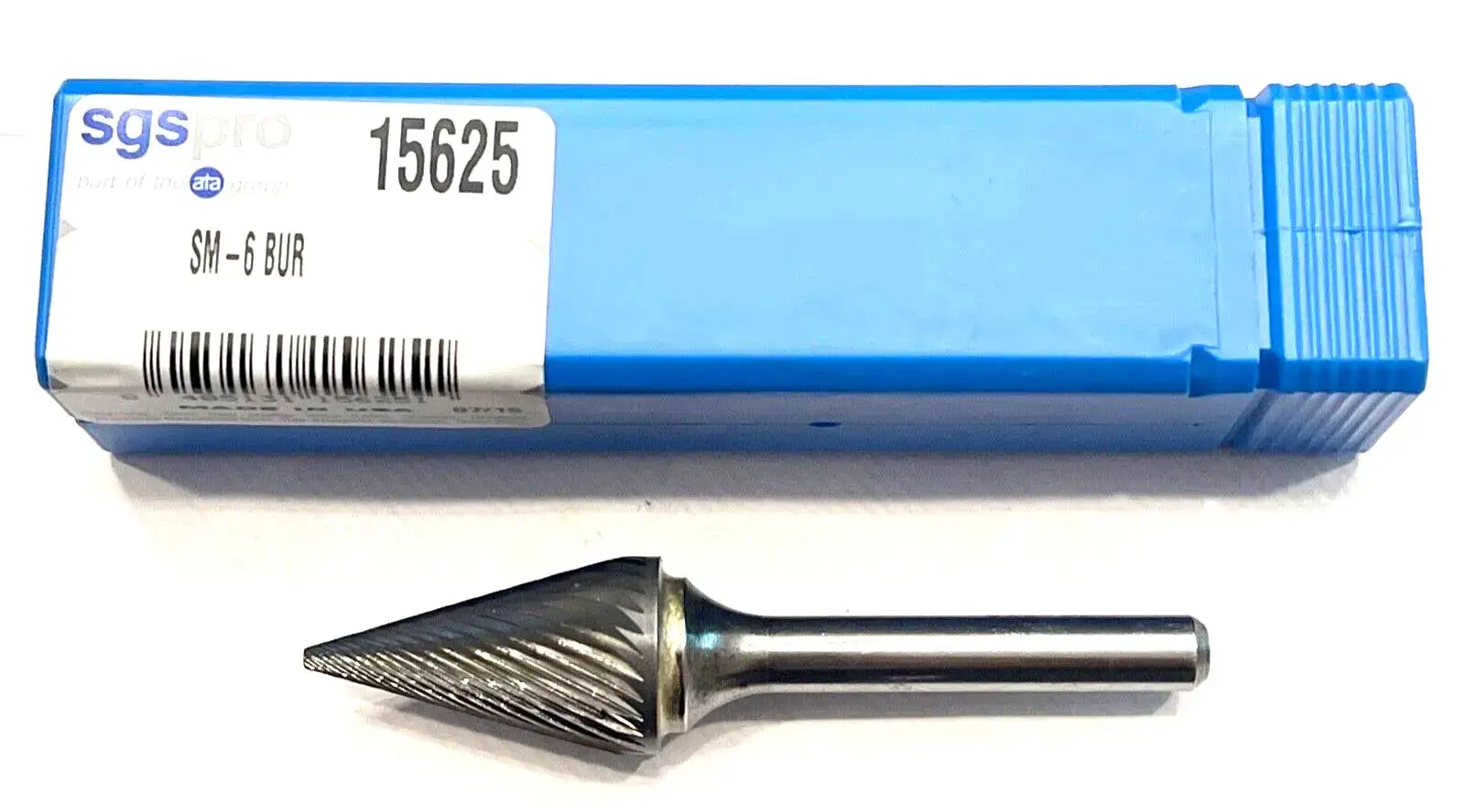 SGS Cone Shape SM-6 Carbide Burr 5/8" Diameter 1/4" Shank 1" Cut Length USA Made