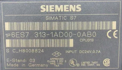 USED SIEMENS 6ES7-313-1AD00-0AB0 CPU MODULE 6ES73131AD000AB0 CPU313