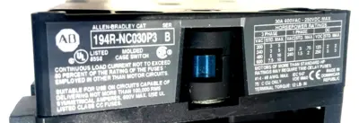 ALLEN BRADLEY 194R-NC030P3 DISCONNECT SWITCH 3P 30A 600V 194RNC030P3 NEW,SURPLUS