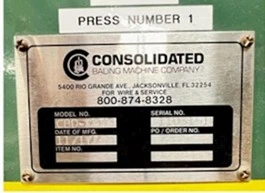 Used CONSOLIDATED CBD-2943 Misc Recycling Florida US | ESCOBAR TRADING, INC. #229866