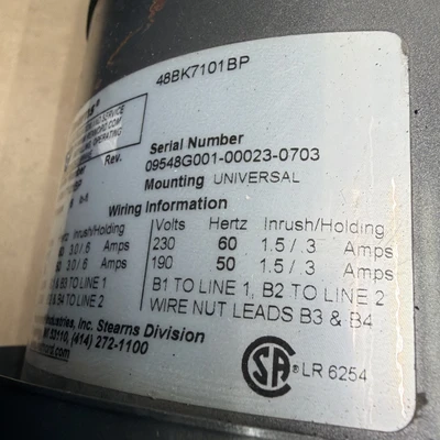 USED Baldor 48BK7101BP
