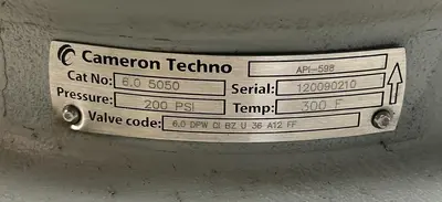 New | in-Stock CAMERON TECHNO 6IN 5050 Pump & Valve Parts Ohio US | Surplus Asset Holdings #1226176