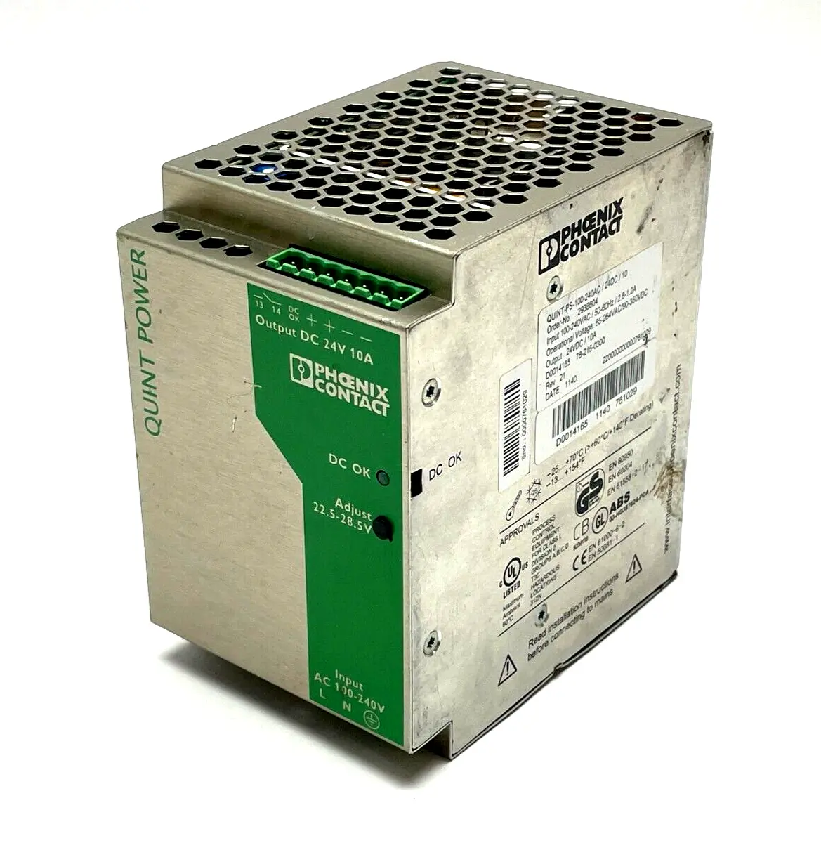 QUINT-PS-100-240AC/24DC/10 | Phoenix Contact  Primary Switched Power Supply 2938604 - Used