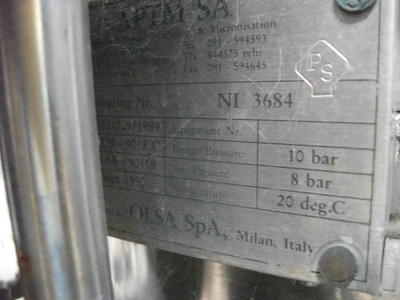 130L S/S Vertical Autoclave 8 Bar