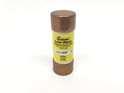 USED COOPER BUSSMANN LOW-PEAK TIME-DELAY FUSE 30A 600VAC 300VDC CLASS J
