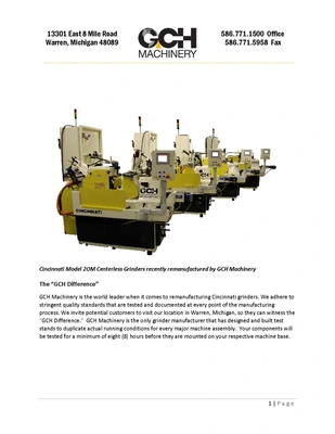 CINCINNATI #2 OM GRINDERS, CENTERLESS | GCH Machinery (11)