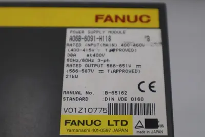 Fanuc A06B-6091-H118 Power Supply Module Ser B  STOCK 100B