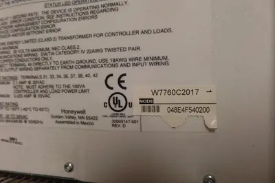 USED HONEYWELL W7760C2017