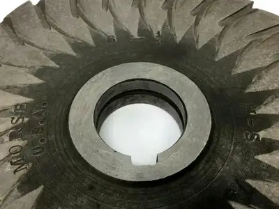 6" x 1/2" x 1 HS Cutter | Morse 6x1/2x1 Side Milling Cutter Cutting Blade, High-Speed, 28-Teeth - Used