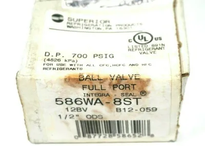 NEW SUPERIOR VALVE 586WA-8ST BALL VALVE 586WA8ST