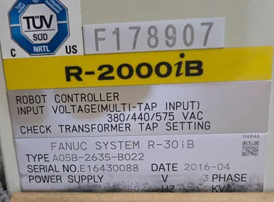 New | in-Stock 2016 FANUC R-2000IB/210F + R30IB Robots Michigan US | iGAM Industrial Marketplace #1293897