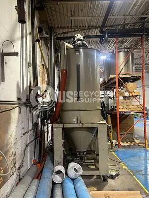 USED 2005 CONAIR W200 DRYER WITH HOPPER & ROLLING STAND