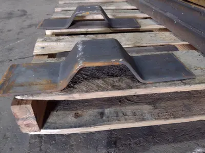 HAT BRACKET PRESS BRAKE FORMING DIES WAS MAKING GUARD RAIL; STOCK #19385