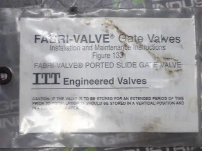 ITT Fabri-Valve FVC13300366200 3" Ported Slide Gate Valve Surplus