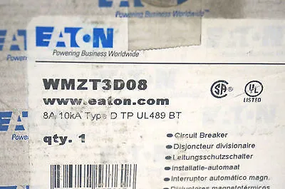 NEW EATON WMZT3D08 CIRCUIT BREAKER