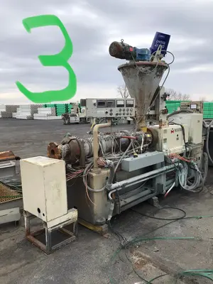 USED CINCINNATI MILACRON CM-80  TWIN CONICAL EXTRUDERS