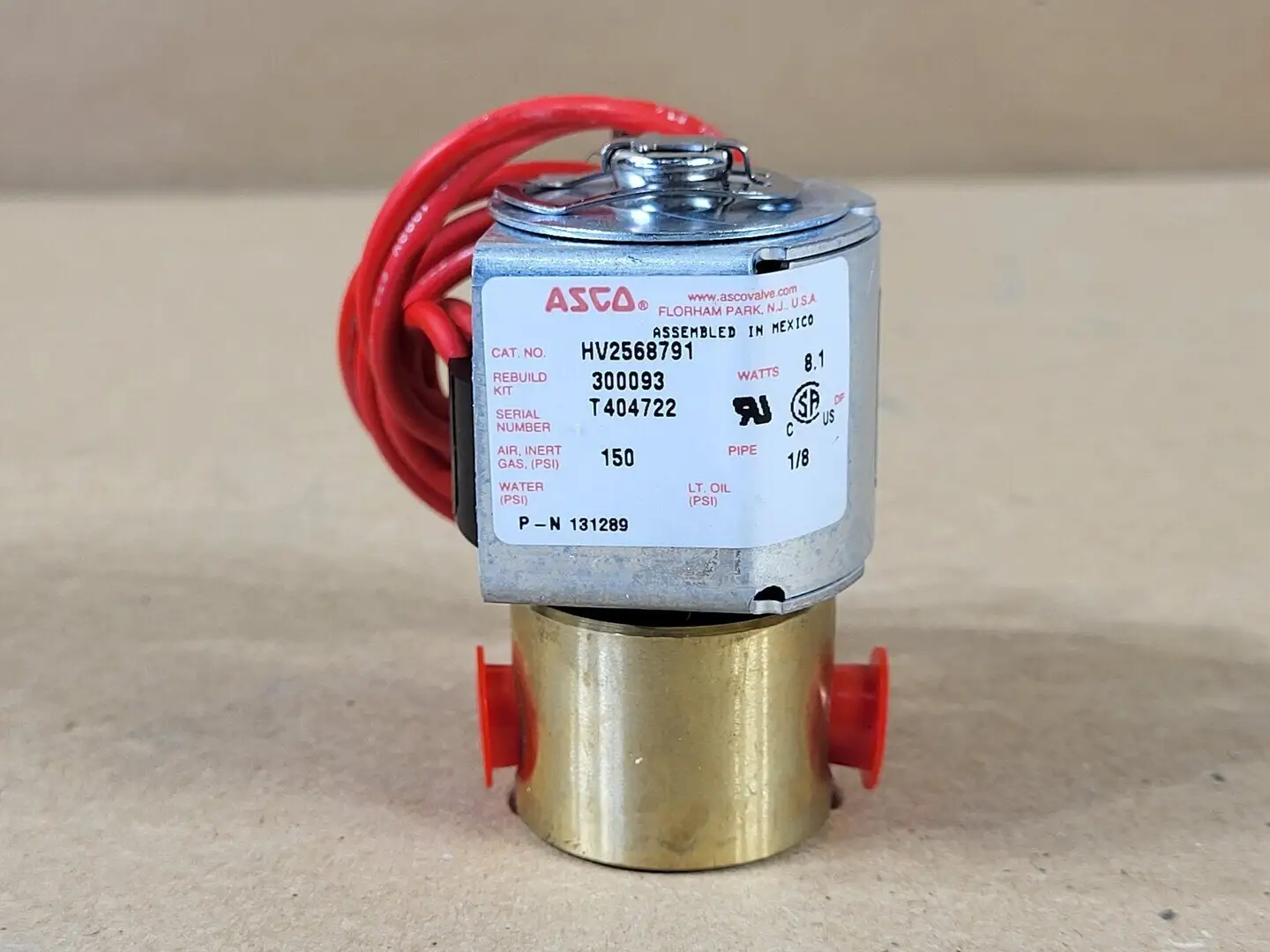 New | in-Stock ASCO HV2568791 Valves/Fittings British Columbia CA | Lenmark #255699