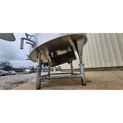 Used Stainless Steel Sanitary Insulated Slant bottom Liquid Tank  - 500 Gallon