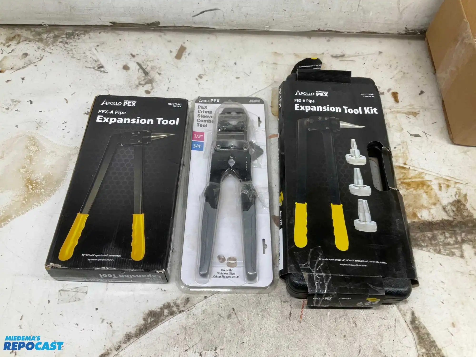 Lot of Apollo Pex Tools Including Pex-A Pipe Expansion Tool, Pex-A Pipe Expansion Tool Kit, and...