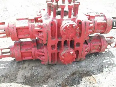 USED SHAFFER LWS, 5,000 PSI, 9" DOUBLE RAM BOP